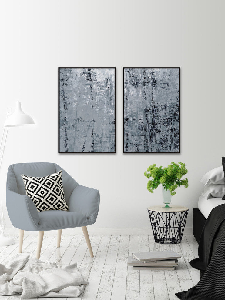 Forest Shadow Diptych, 32"x24"