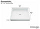Sterling Ensemble Vikrell Shower Receptor, White