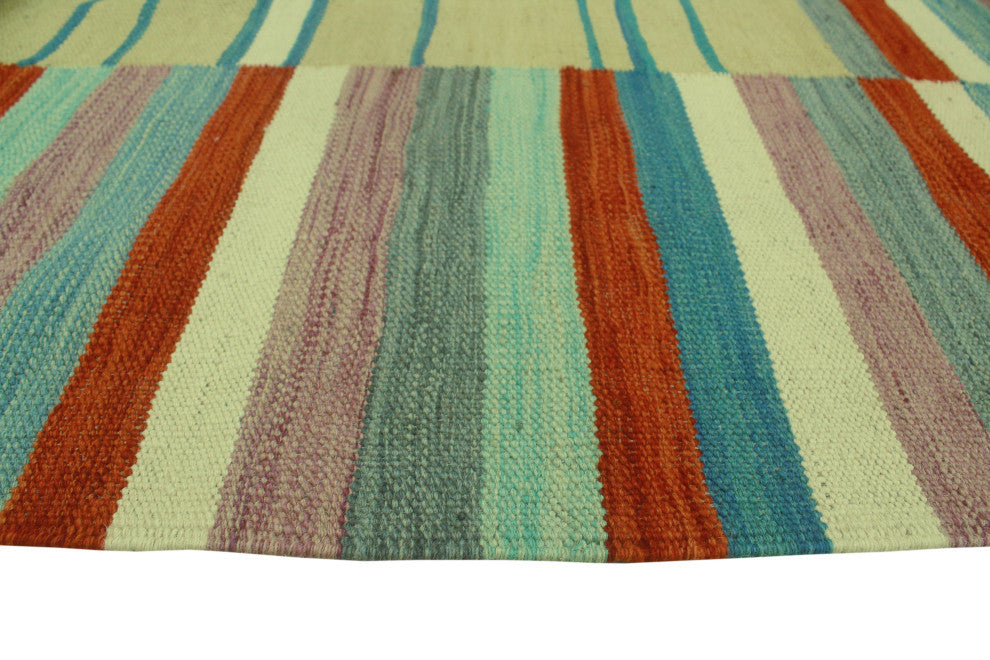 Winchester Flatweave Johnny Beige/Red Rug, 4'11 x 6'6