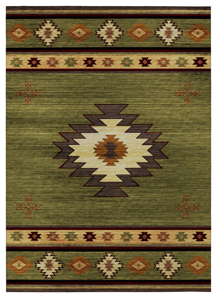Indoor/Outdoor Phoenix PH4 Cactus Machine Washable 10' x 14' Rug