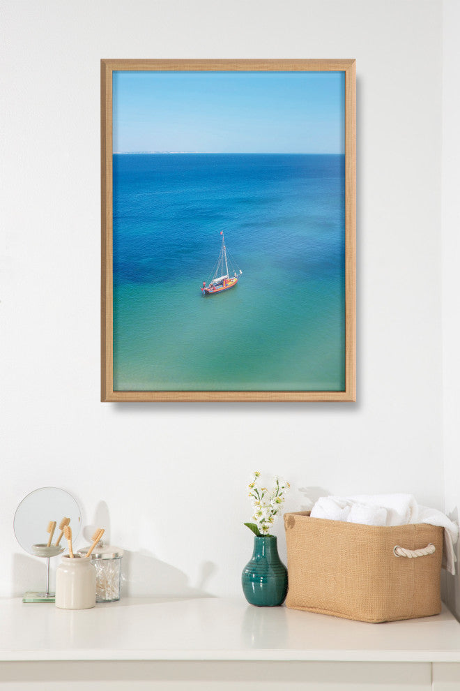 Blake A Lagos Sail Framed Printed Art by Rachel Bolgov, Natural 18x24