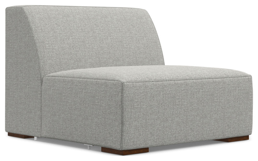 Rex Right Corner Sectional Modular Sofa with Ottoman in Tightly Woven