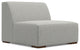 Rex Right Corner Sectional Modular Sofa with Ottoman in Tightly Woven