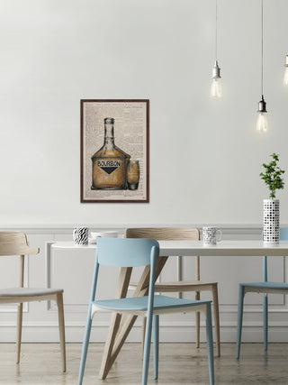 "Bourbon Poured" Framed Painting Print, 16"x24"