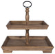 Two Tiered Wooden Serving Stand