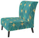 Turquoise and Gold Glitter Chair, Slipper Chair