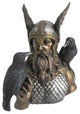 Norse God Odin With Ravens Bust Sculpture - Norse God Art