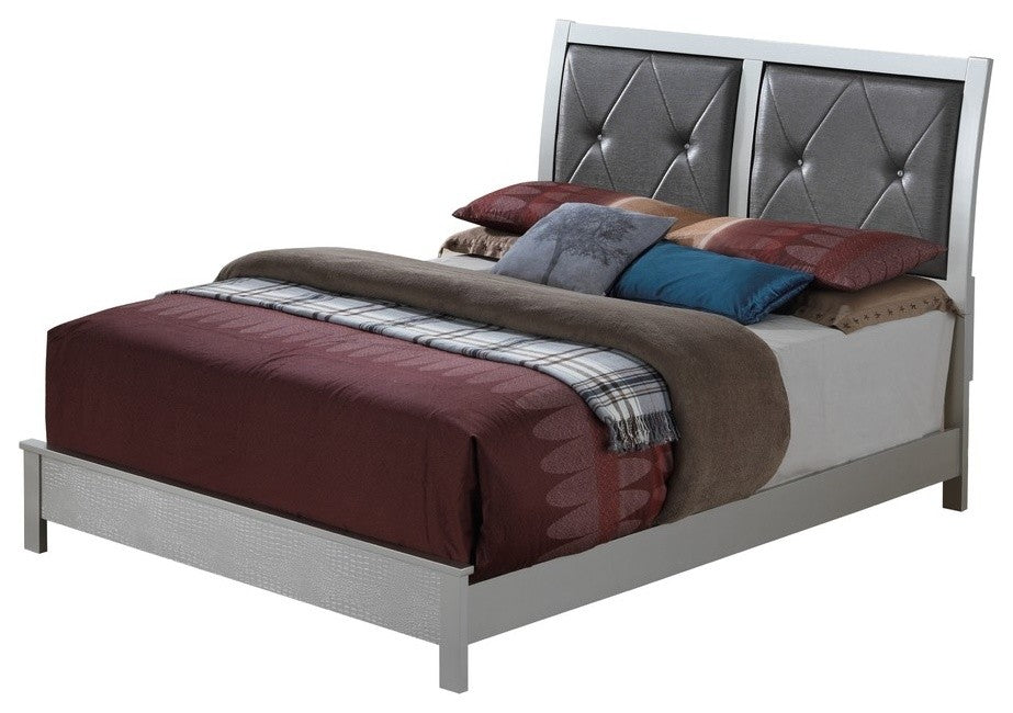 Carly Bed, Silver Champagne, Full