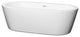 71" Freestanding Bathtub, White, Shiny White Drain and Overflow Trim