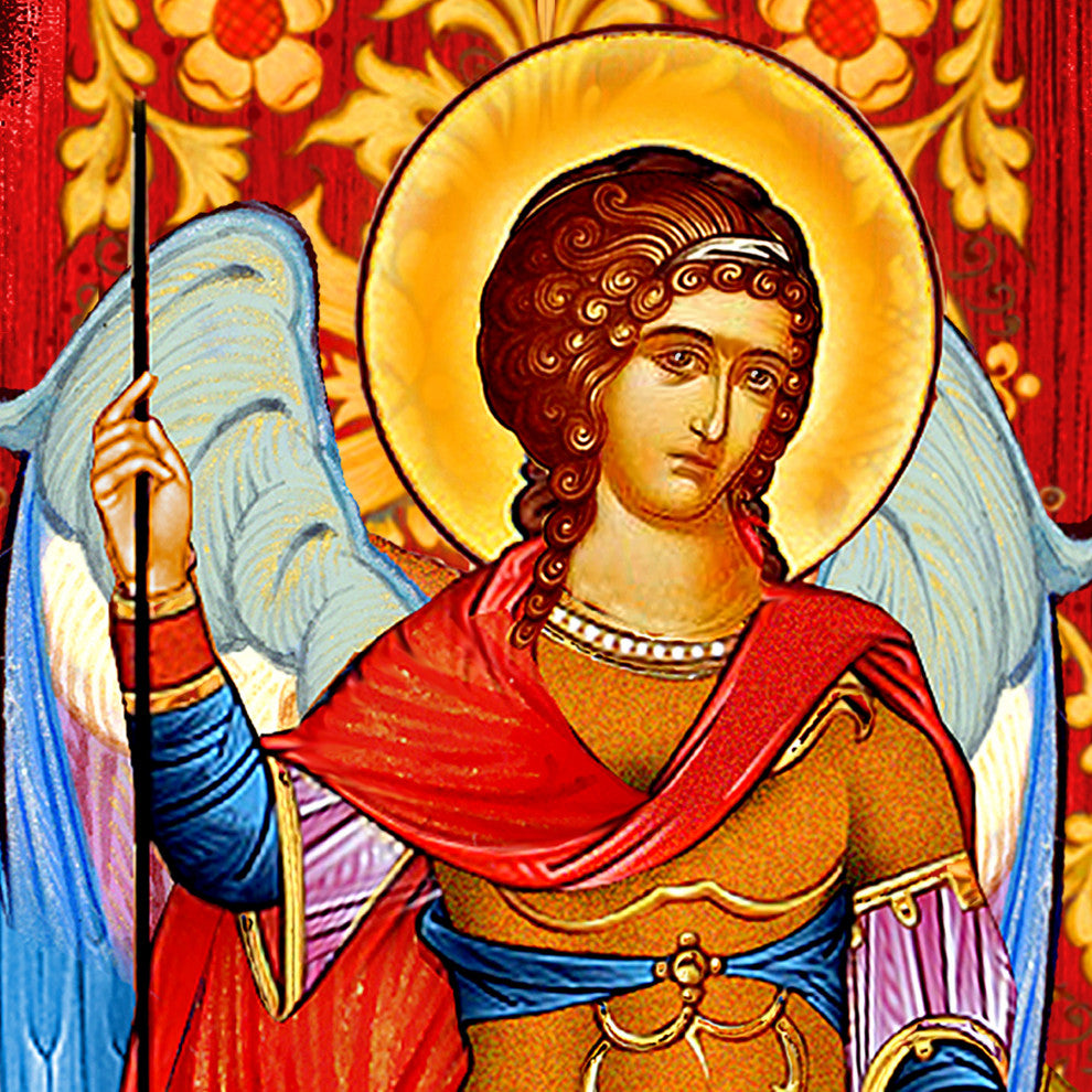 St. Michael Surfboard Coastal Door Art, Approximate Size: 48x13.5
