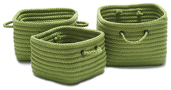 Colonial Mills Basket Simply Home Shelf Storage Bright Green Square