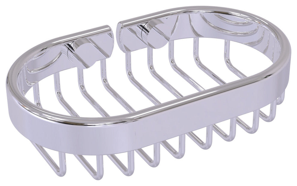 Oval Soap Basket, Polished Chrome