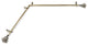 Fabritio 13/16 inch Corner Window Curtain Rod, Antique Brass, 28-48"