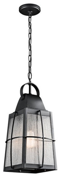 Kichler Tolerand 1 Light Outdoor Hanging Pendant in Textured Black