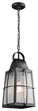 Kichler Tolerand 1 Light Outdoor Hanging Pendant in Textured Black