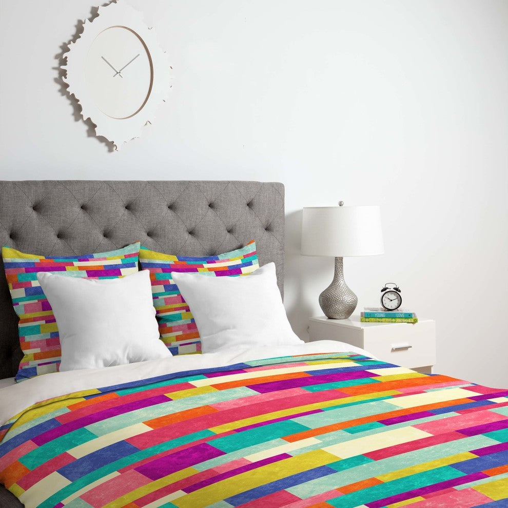 Deny Designs Jacqueline Maldonado Happy Go Lucky 1 Duvet Cover - Lightweight