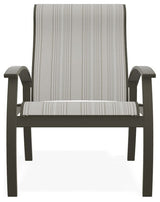 Belle Isle Sling Adjustable Outdoor Dining Chair, Harbor/Storm