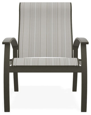 Belle Isle Sling Adjustable Outdoor Dining Chair, Harbor/Storm