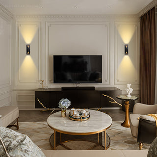 LEONLITE 2-Pack LED Outdoor Up Down Wall Light, 3000K Warm White