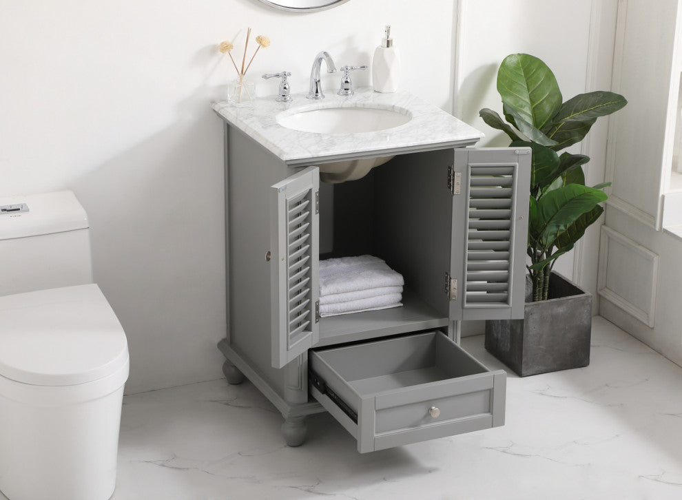 Home Living 24" Single Bathroom Vanity, Gray