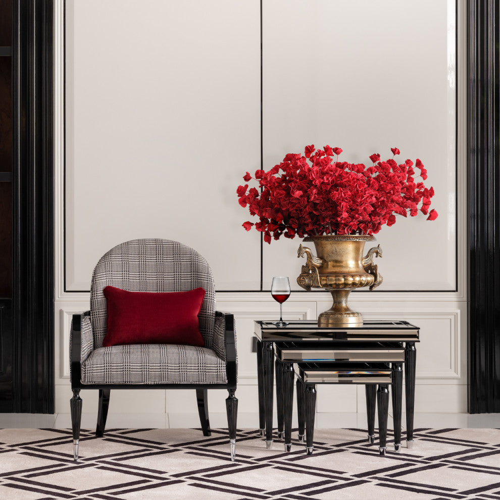 La Francaise Nesting Tables Set of 3 Black Ice