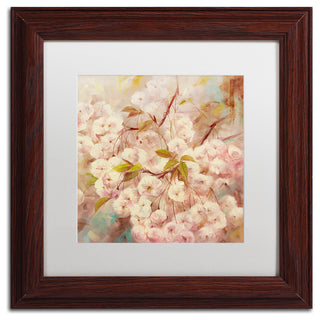 'Rose Bush I' Matted Framed Canvas Art by Li Bo