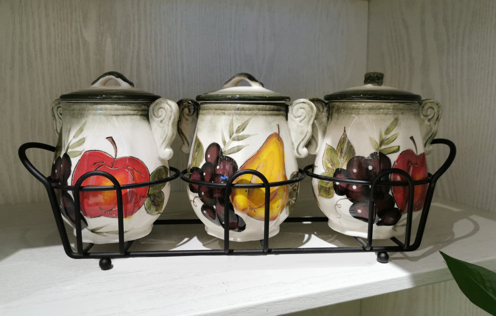 Regina Set of 3 Jar Set in Stand By Lorren Home Trends