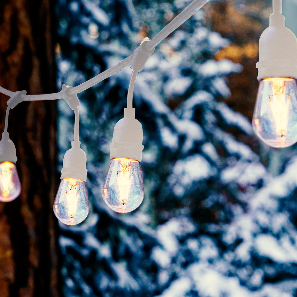 Brightech Ambience Pro LED 2W White- Waterproof LED Outdoor String Lights 48 Ft