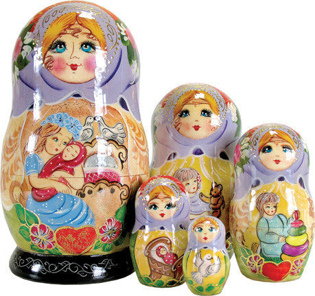 Russian 5 Piece Mother Love Nested Doll Set