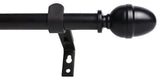 Adjustable Acorn Drapery 5/8" Rod, 84"-120", Black