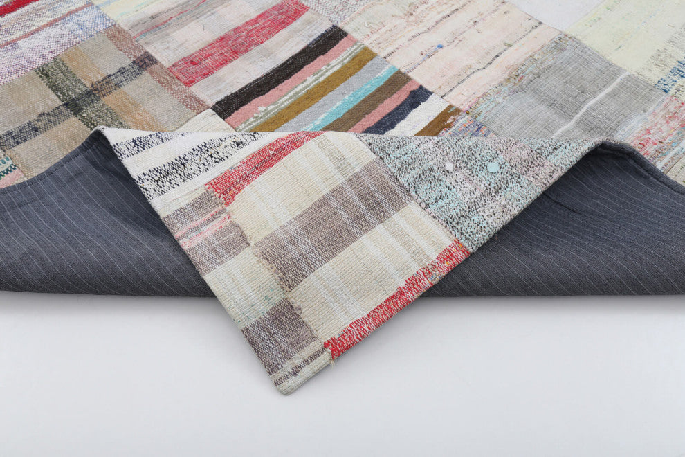 Rug N Carpet - Handmade Anatolian 6' 8'' x 9' 10'' Vintage Patchwork Kilim Rug