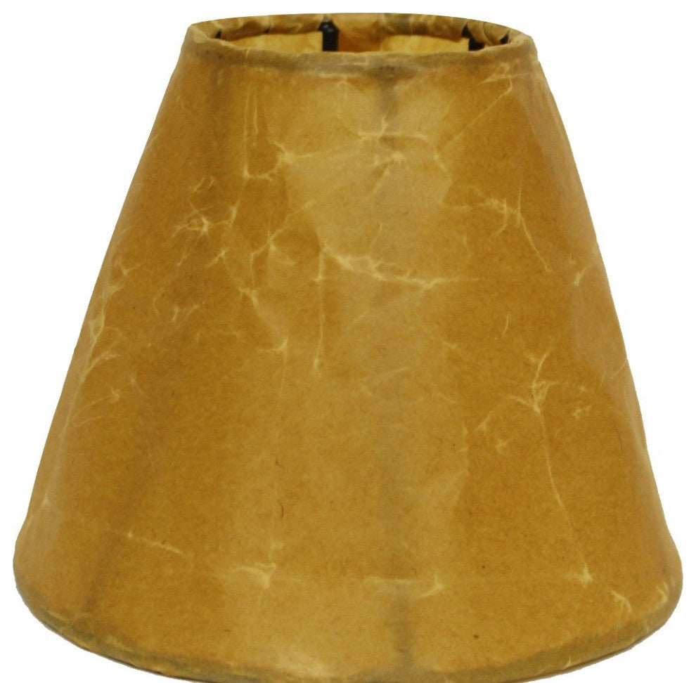 5" Brown Set of 6 Empire Slanted Chandelier Crinkle Oil Paper Lampshades