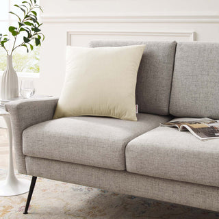 Enhance 20" Performance Velvet Throw Pillow EEI-4699-IVO