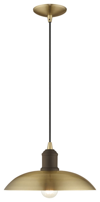 Livex Lighting Antique Brass 1-Light Mini Pendant
