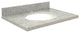 Granite 49"x19" Vanity Top, Single Faucet Hole, Giallo Parfait, White Bowl