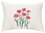 Daffodils 14"x20" Decorative Floral Outdoor Pillow, Rust