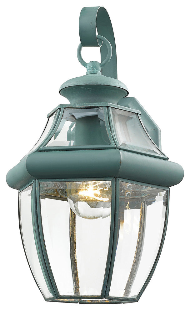 Monterey Outdoor Wall Lantern, Verdigris