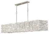Fredrick Ramond FR33109 Farrah 10 Light 60"W Linear Chandelier - Silver Leaf