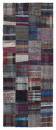 Rug N Carpet - Handmade Oriental 3' 3'' x 8' 2'' Tribal Patchwork Kilim Rug