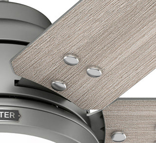 WiFi Gravity Ceiling Fan, LED Light Kit and Handheld Remote, Matte Silver, 72"