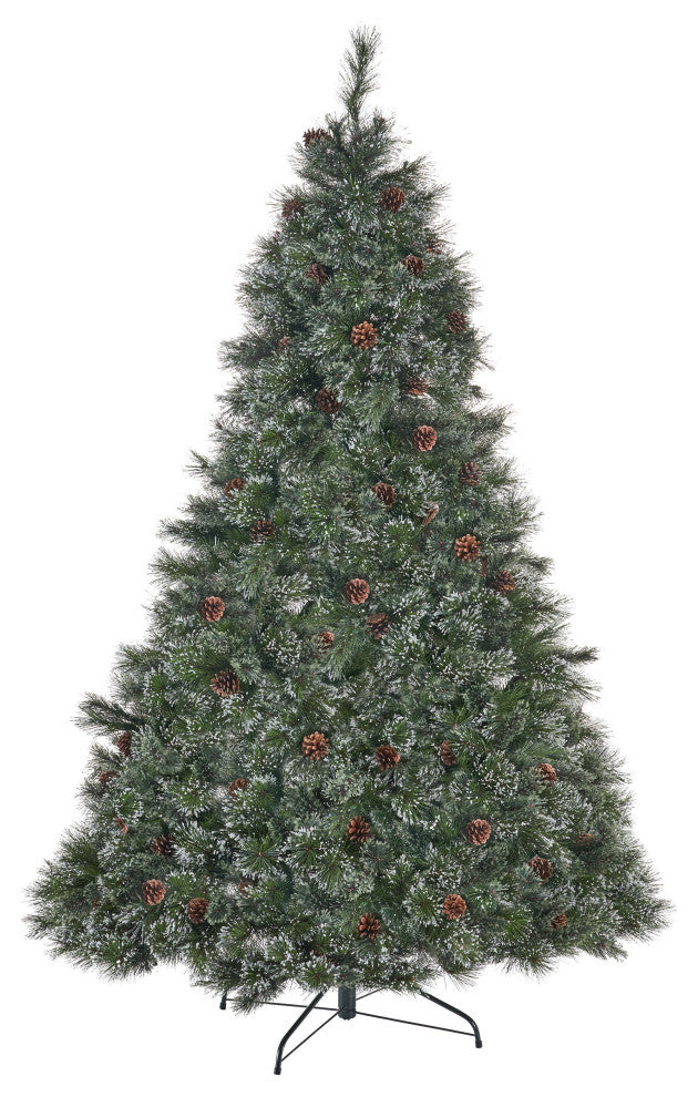 Jody 7' Pine and Mixed Spruce Artificial Christmas Tree, Pre-Lit Clear