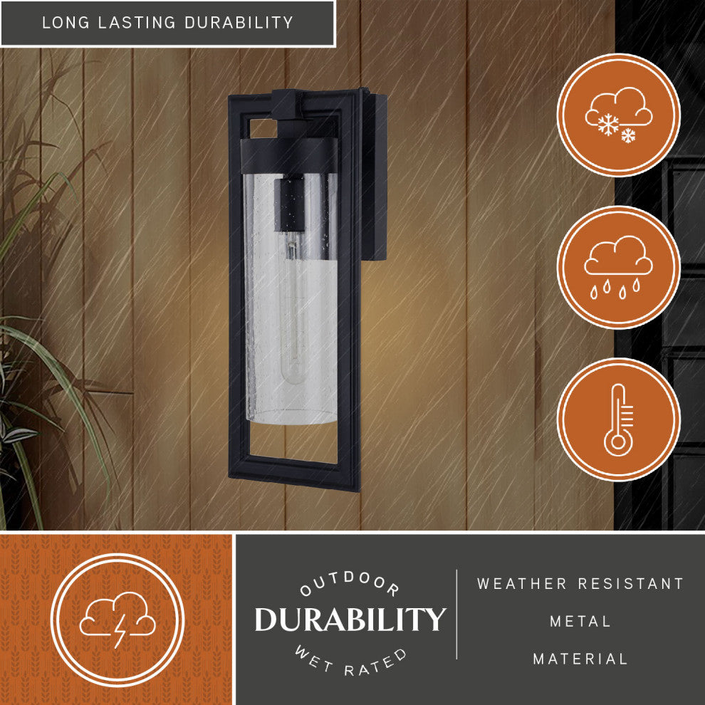 Malmo 6.5" Outdoor Wall Light Matte Black