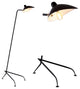 Frank 62" Iron Retro Minimalist LED Floor Lamp, Black by JONATHAN  Y