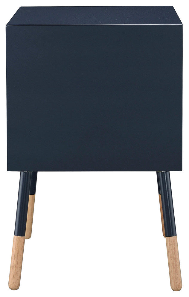 Soneto Collection 1-Drawer End Table, Black