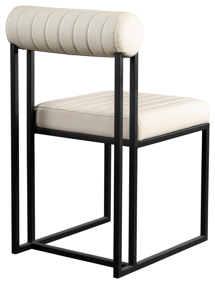 Milo Leather White Dining Chair