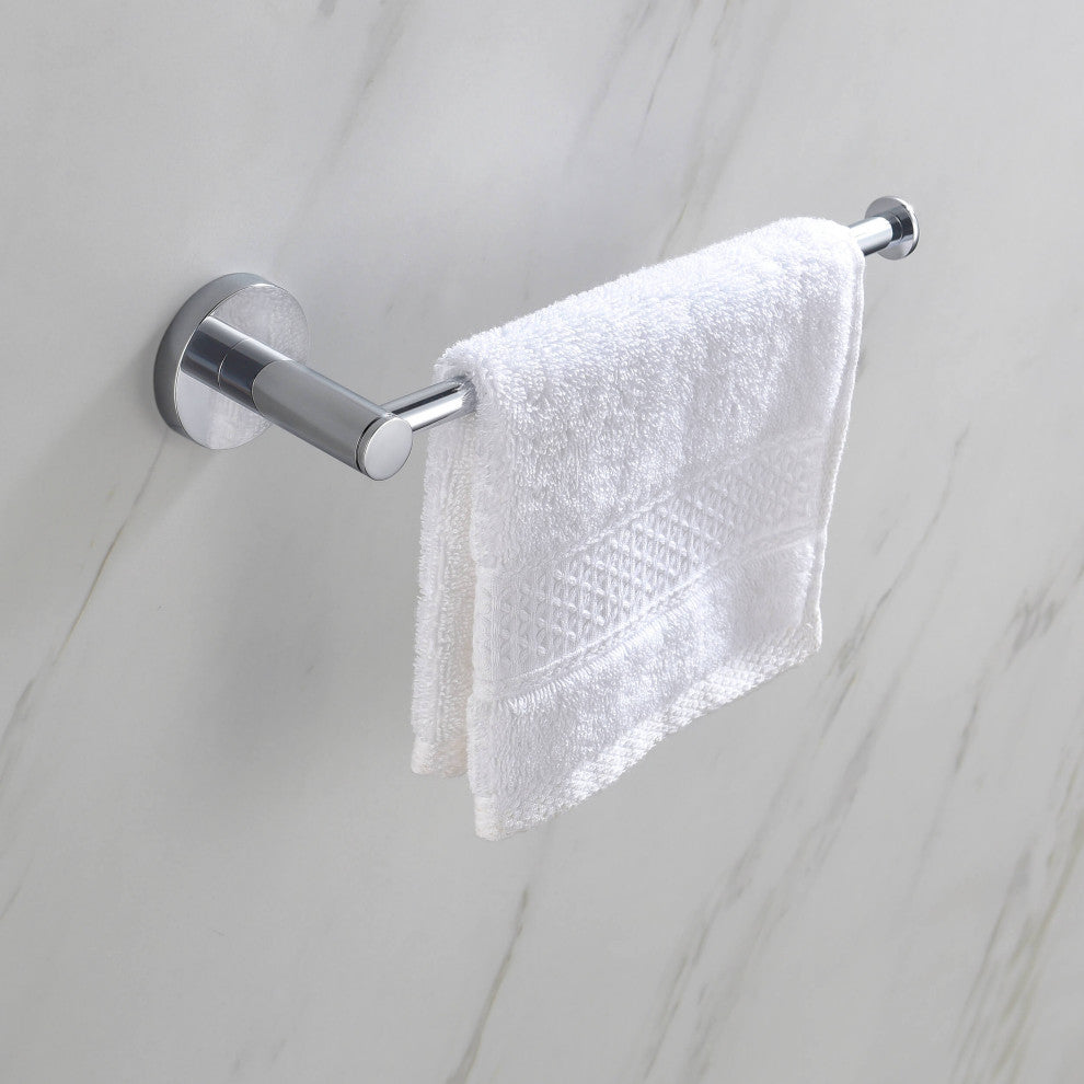 Circular 2-Piece Bathroom Hardware Set, Chrome