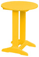 Poly Lumber Balcony Side Table, Lemon Yellow, Round