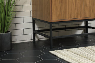 Home Living 19" Modern Walnut Brown-Light Bathroom Vanity