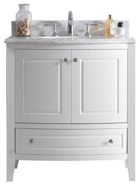 Estella Single Vanity, White, 32"