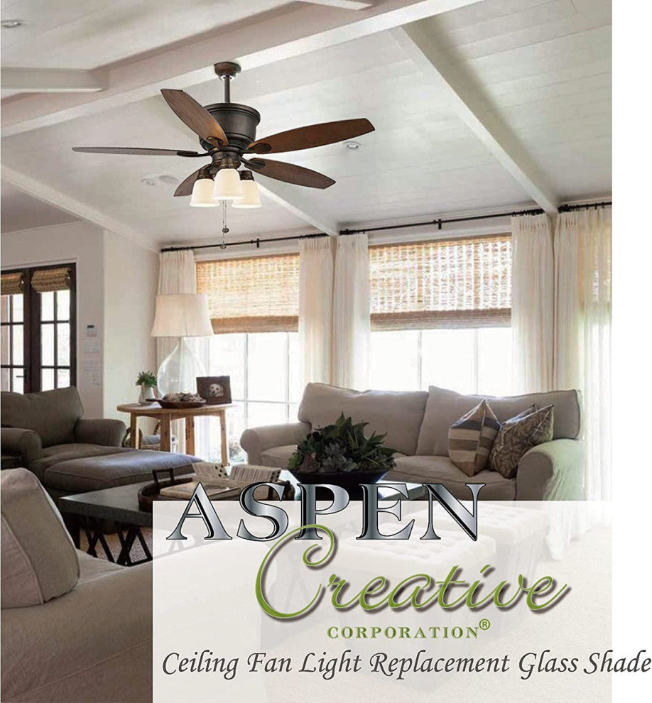 23159-4 Replacement Amber Ceiling Fan Glsss Shade, 4 Pack.